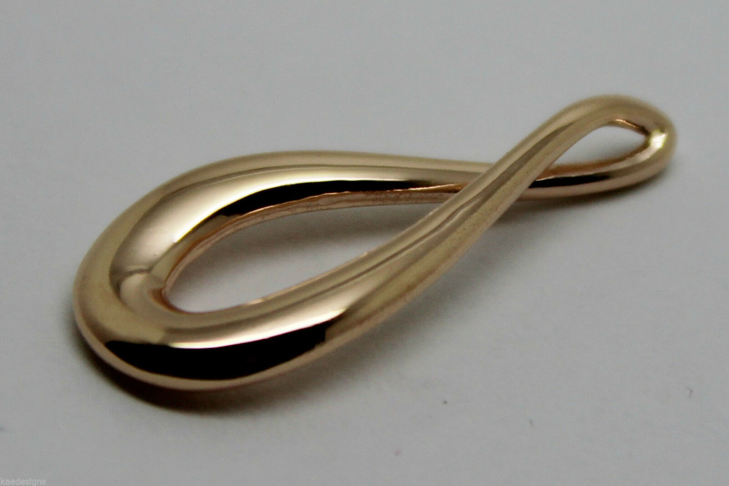 Kaedesigns Genuine 9ct 9K 375 Yellow or Rose or White Gold Large Tear Drop Pendant