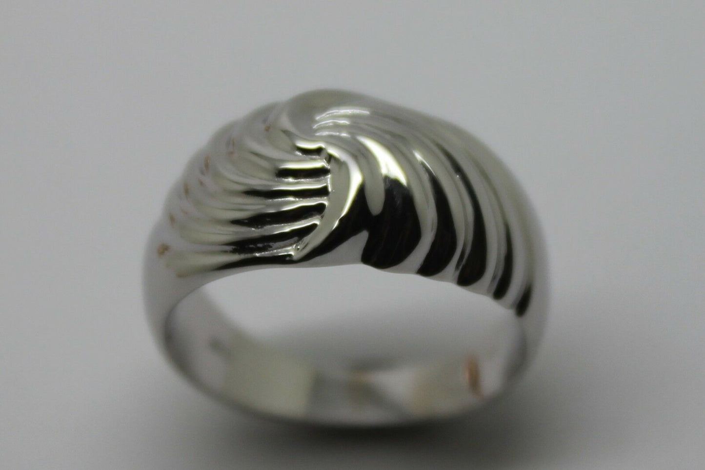 Genuine 9ct 9k 375 Yellow or Rose or White Gold or Sterling Silver Swirl Dress Ring