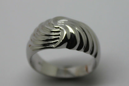 Genuine 9ct 9k 375 Yellow or Rose or White Gold or Sterling Silver Swirl Dress Ring