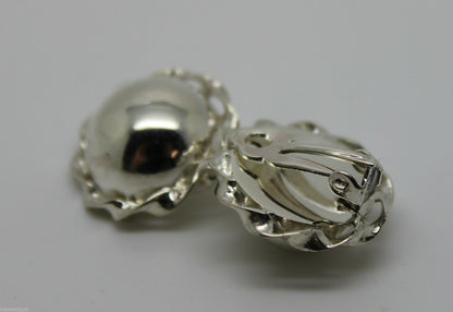 Kaedesigns Sterling Silver 925 Half Large Ball Round Clip On Earrings