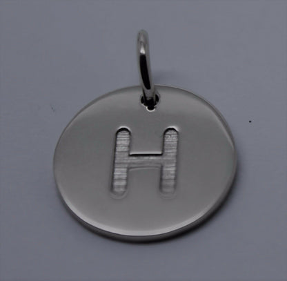 Kaedesigns, Genuine Solid Sterling Silver Initial Pendant - All Letter Available