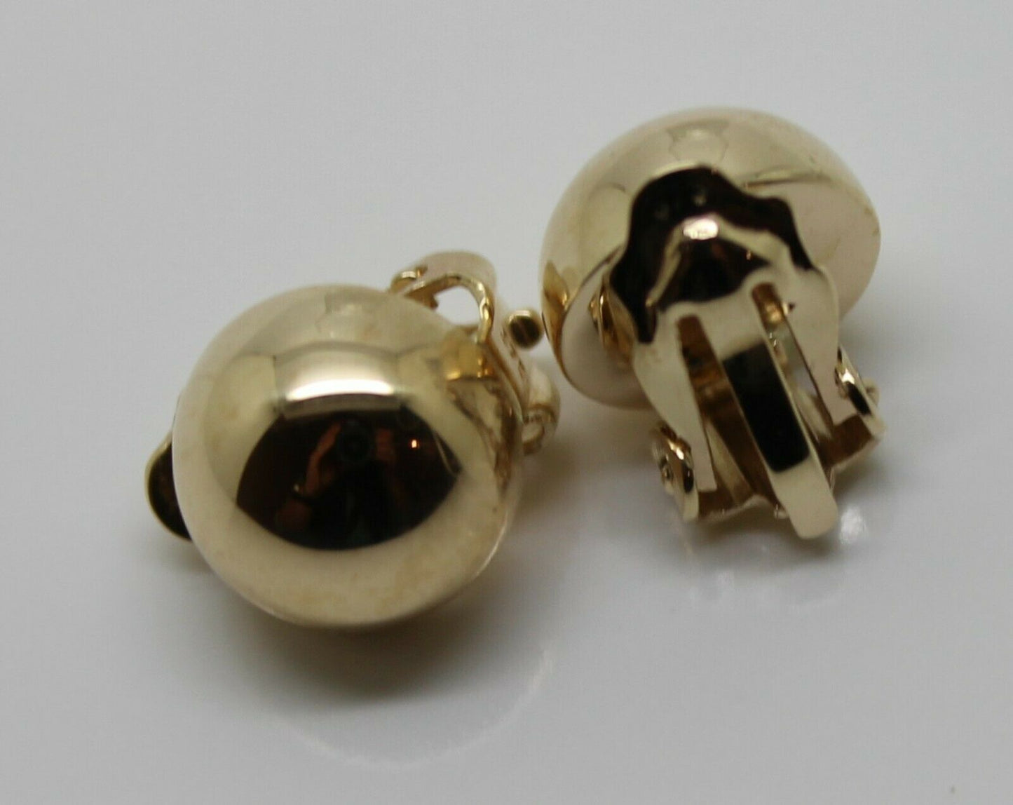Kaedesigns 9ct 9k 375 Yellow, Rose Or White Gold Clip On 10mm Half Ball Earrings