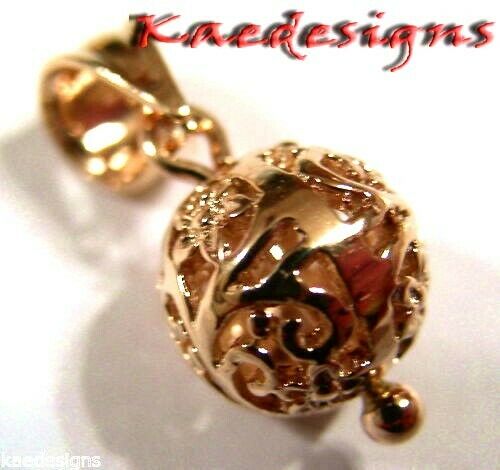 Kaedesigns Genuine 9ct Yellow, Rose or White Gold 10mm Filigree Ball Pendant