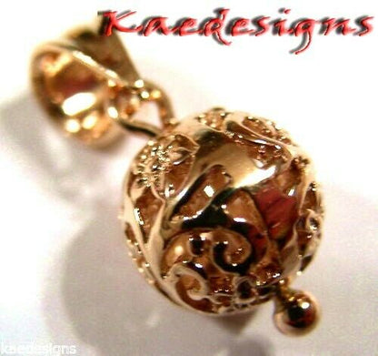 Kaedesigns Genuine 9ct Yellow, Rose or White Gold 10mm Filigree Ball Pendant