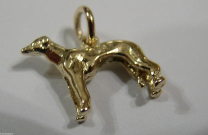 Kaedesigns, 3D 9ct Yellow, Rose Or White Gold Greyhound Dog Charm / Pendant