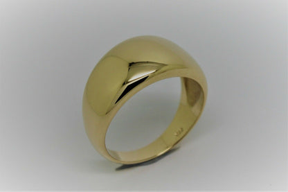 Genuine Solid 9ct White Or Rose Or Yellow Gold High 10mm Dome Ring Your Size