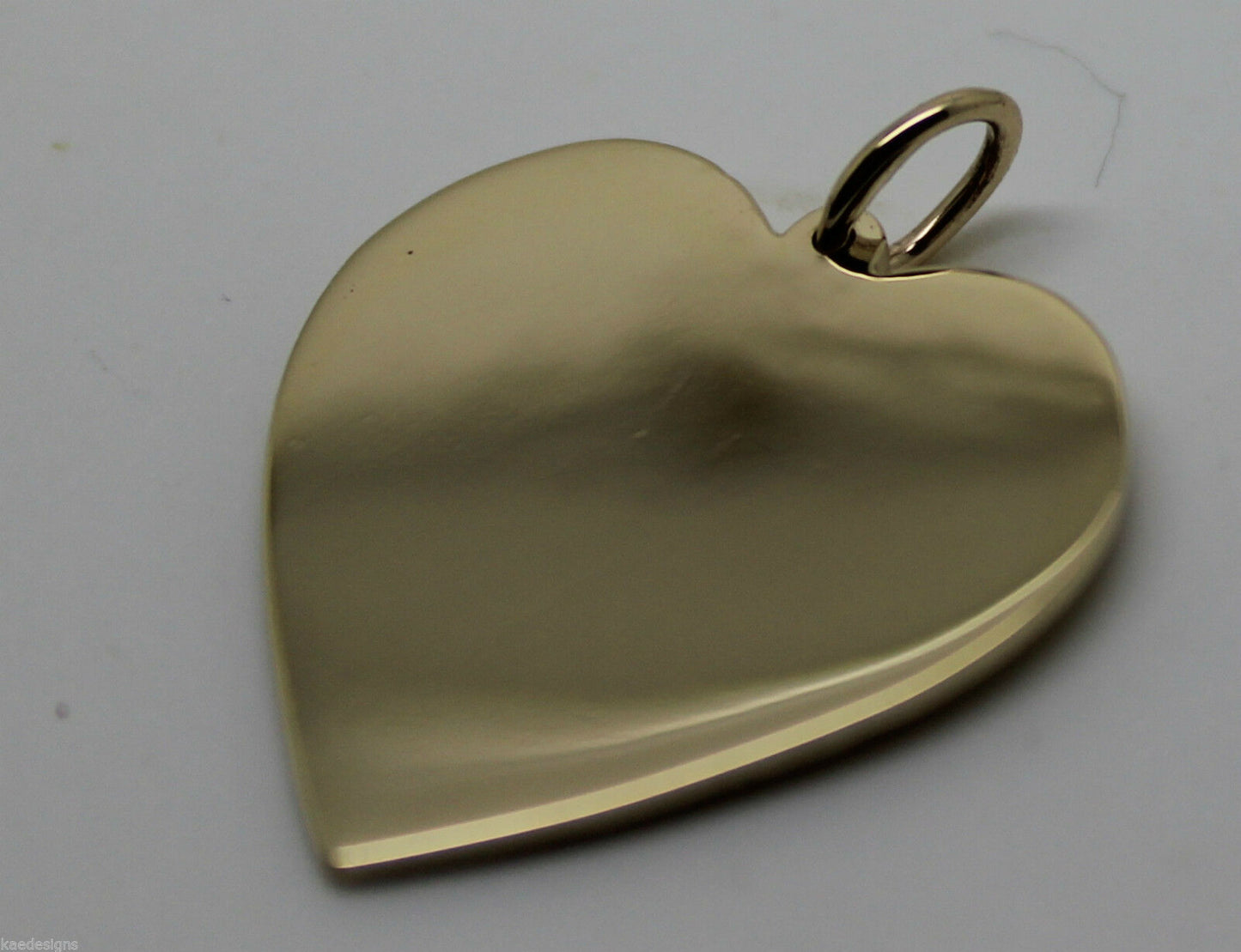 Genuine 375 9ct Yellow Or Rose Or White Gold Large Heart Shield Pendant
