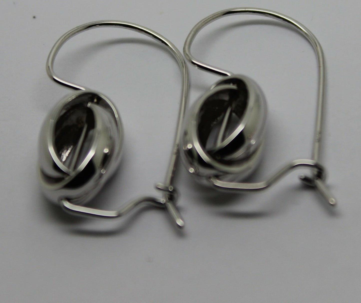 Kaedesigns Genuine 9ct 9K 375 Yellow, Rose or White  Gold Spinning Oval Belcher Ball Earrings