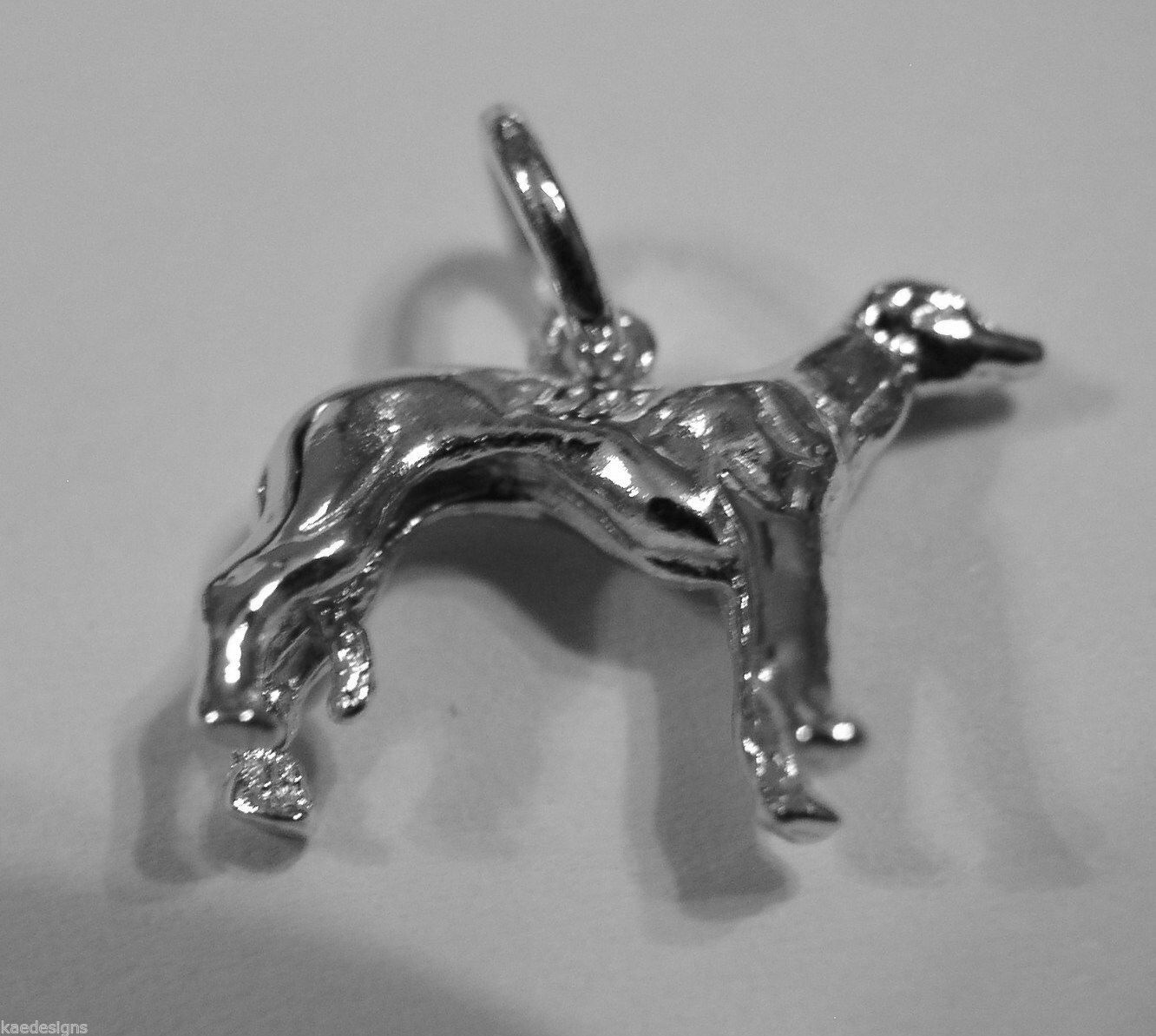 Kaedesigns 3d Genuine Sterling Silver 925 Greyhound Dog Charm / Pendant
