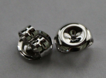 Genuine 9ct Yellow or Rose or White Gold or Sterling Silver Earring Medium butterfly backs 207