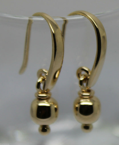 Kaedesigns, Genuine 9ct 9k 375 Yellow Or Rose Or White Gold 6mm Ball Drop Earrings