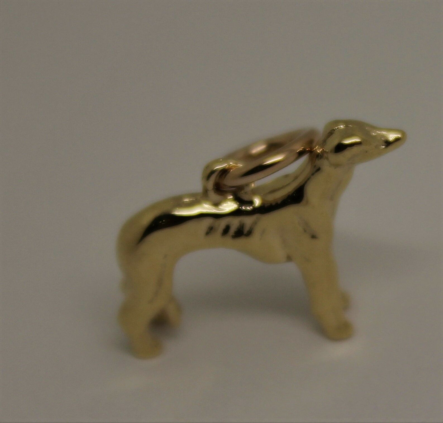 Kaedesigns, 3D 9ct Yellow, Rose Or White Gold Greyhound Dog Charm / Pendant