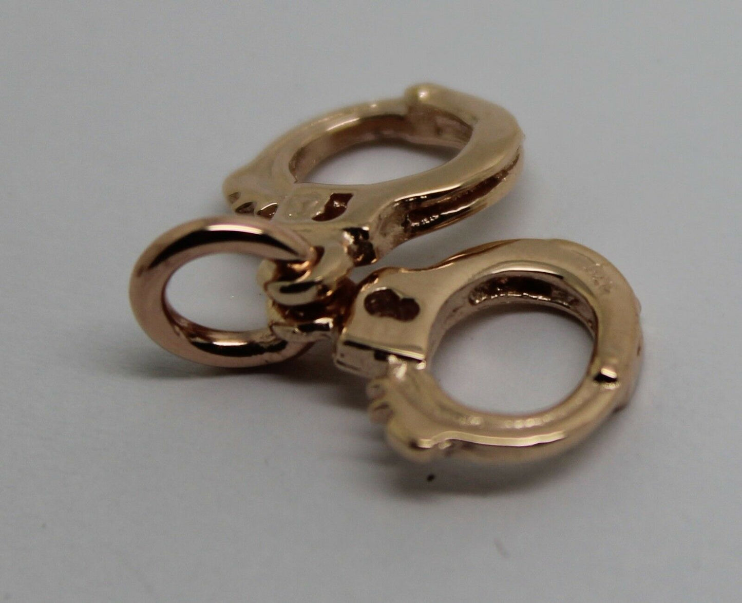Kaedesigns, 9ct 9k Yellow or Rose or White Gold 375 Handcuffs Charm Or Pendant