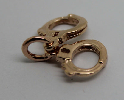 Kaedesigns, 9ct 9k Yellow or Rose or White Gold 375 Handcuffs Charm Or Pendant