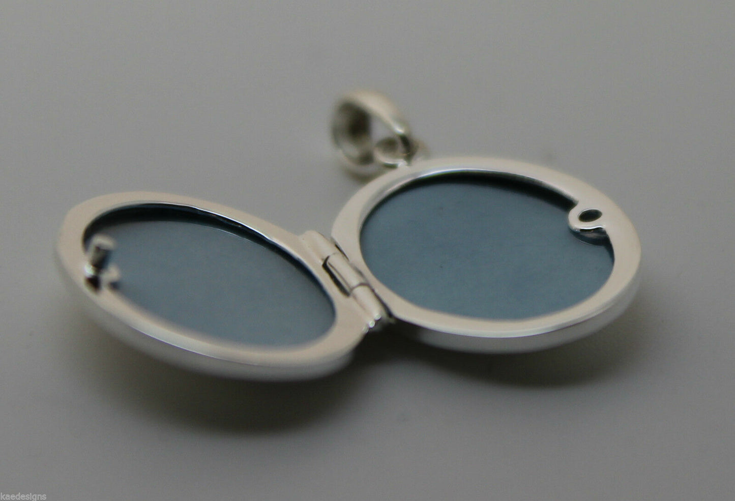Genuine Sterling Silver 925 Oval Locket Pendant With 2 Photos