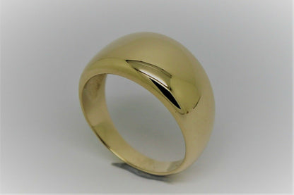 Genuine Solid 9ct White Or Rose Or Yellow Gold High 10mm Dome Ring Your Size