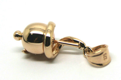 Genuine 9ct 9kt 375 Yellow, Rose or White  Gold 8mm Swirl Ball Pendant