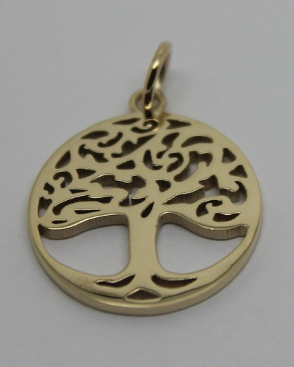 Kaedesigns Genuine 9ct Yellow, Rose or White Gold Oval Filigree Tree Of Life Pendant