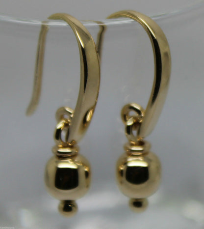 Kaedesigns, Genuine 9ct 9k 375 Yellow Or Rose Or White Gold 6mm Ball Drop Earrings