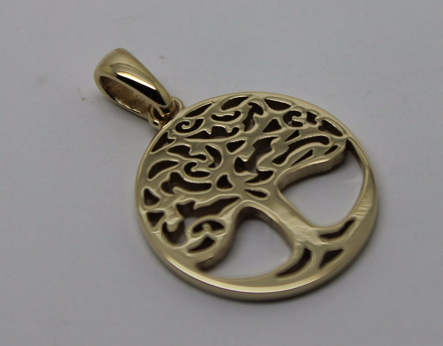 Kaedesigns Genuine 9ct Yellow, Rose or White Gold Oval Filigree Tree Of Life Pendant