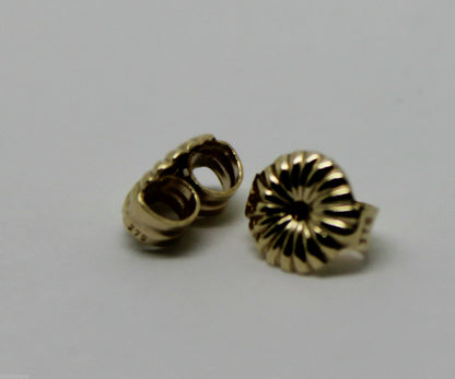 Kaedesigns 9ct 9k 375 Yellow Or White Gold Flower Earring Butterfly Backs 5.5mm Or 9mm