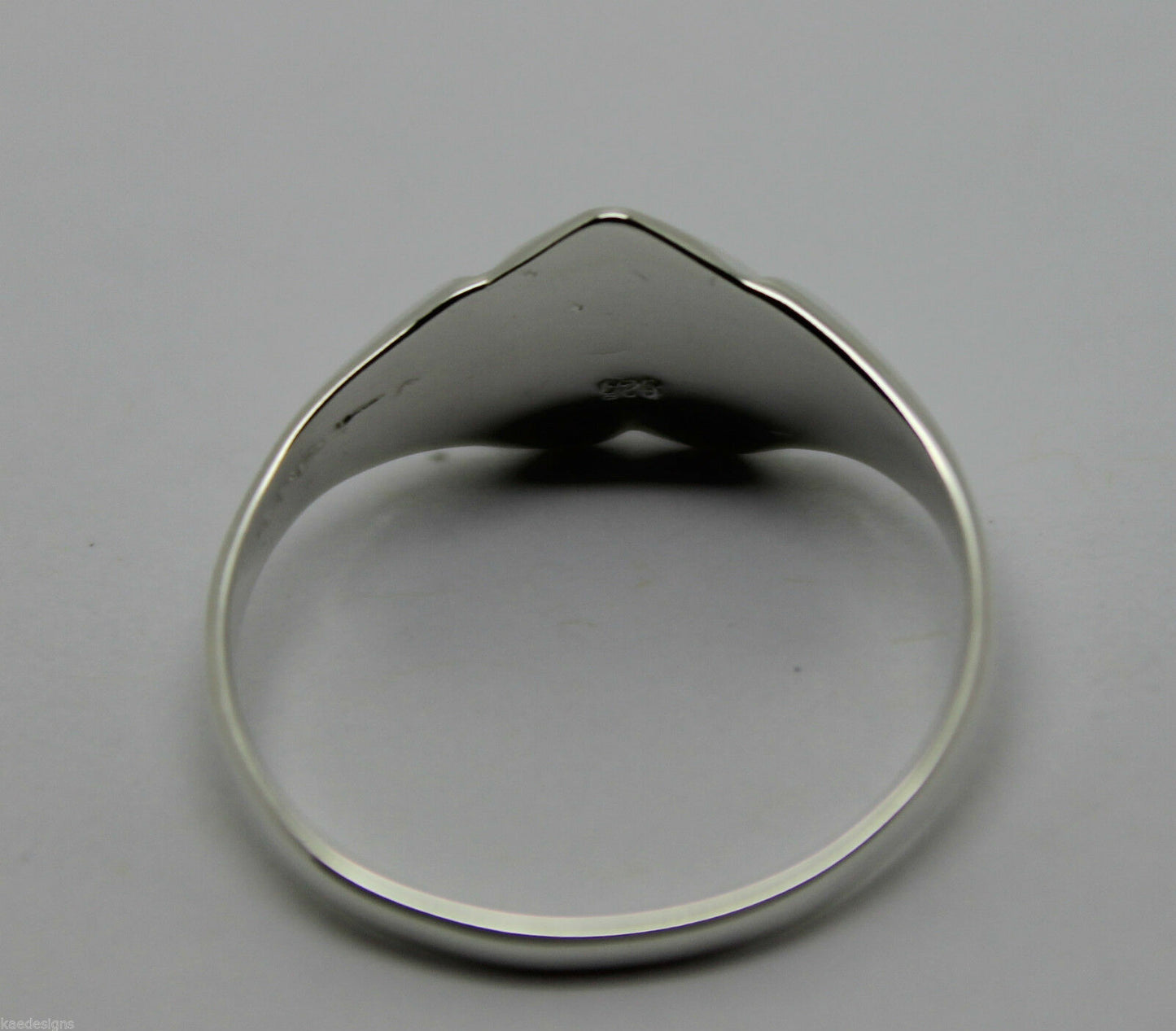 Kaedesigns, New Genuine Large Sterling Silver Heart Signet Ring - Choose your size