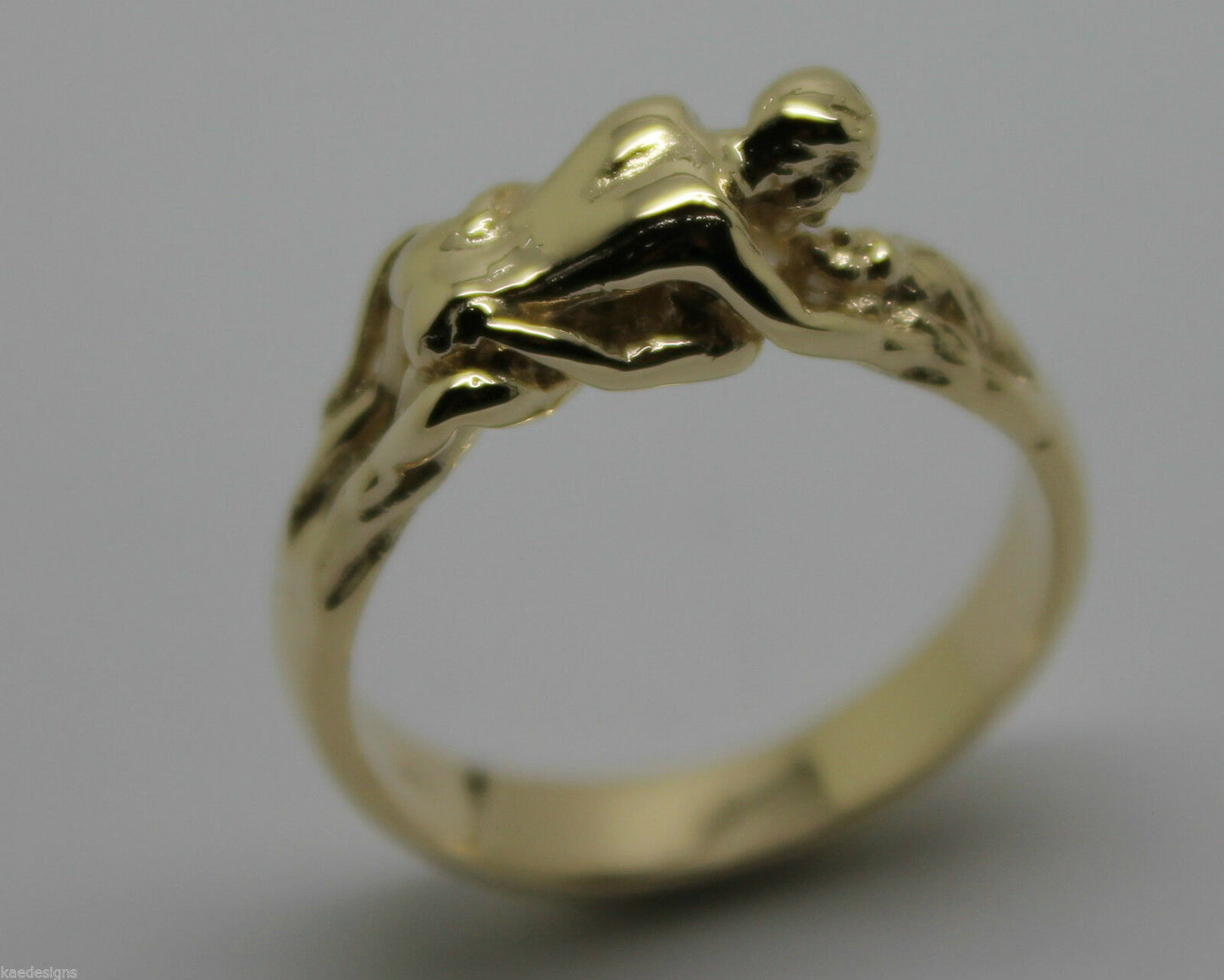 Genuine 9kt 9ct Solid Yellow, Rose or White Gold Making Love Ring  276