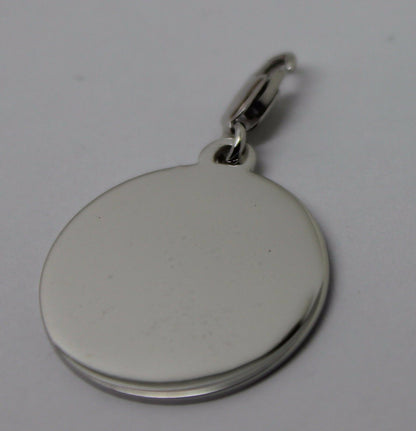 Genuine 9K 9ct 375 White Gold Shield Pendant & Parrot Clasp
