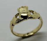 Genuine 9ct 375 Solid Yellow, Rose or White Gold Claddagh Celtic Friendship Ring In Your