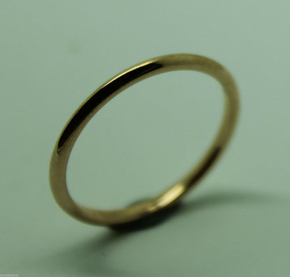 Genuine Solid 9ct 9k White Or Rose Or Yellow Gold 1.5mm Wedding Band Ring