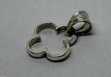 Genuine New Sterling Silver Small Four Leaf Clover Pendant With Bale*Free post