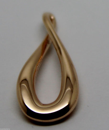 Kaedesigns Genuine 9ct 9K 375 Yellow or Rose or White Gold Large Tear Drop Pendant