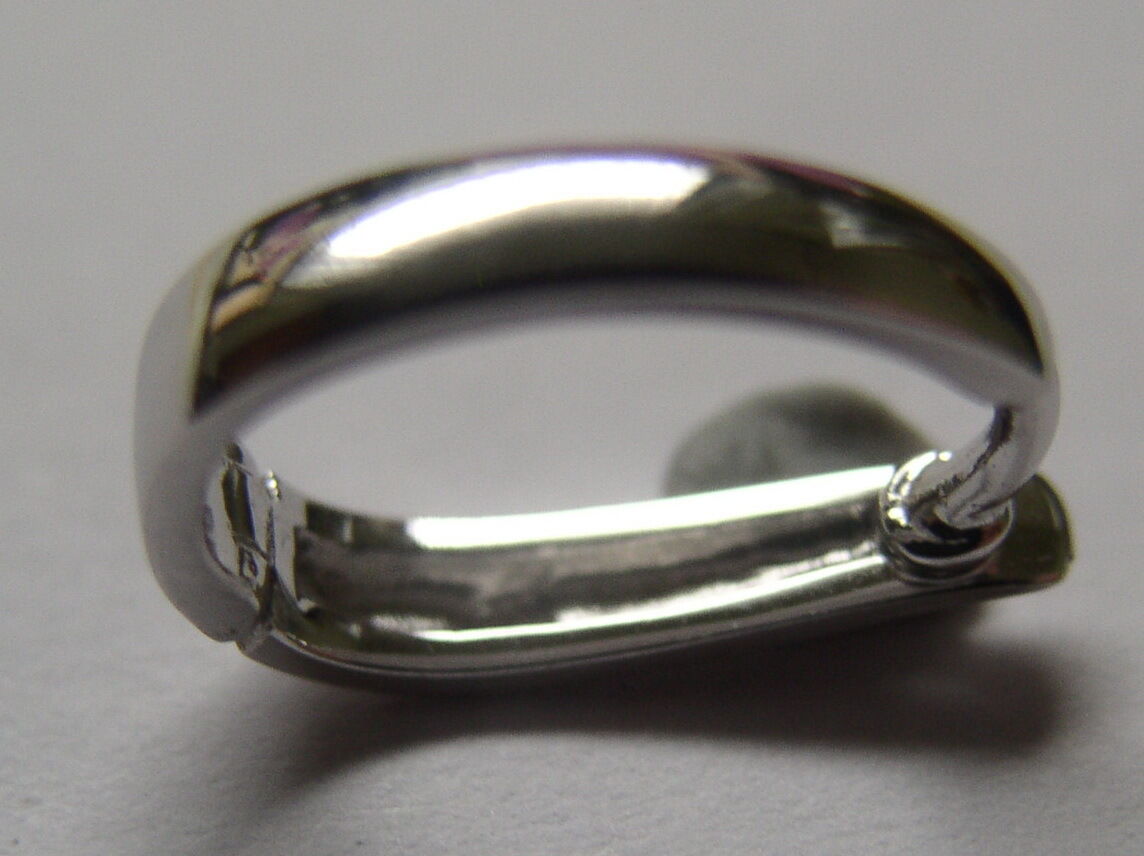Genuine 9ct 9kt 375 13mm Large Size White gold Plain Enhancer Bail Clasp