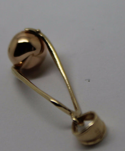 Kaedesigns Genuine 9ct 9k 375 Yellow & Rose Gold 8mm Ball Pendant