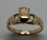 Genuine 9ct 375 Solid Yellow, Rose or White Gold Claddagh Celtic Friendship Ring In Your