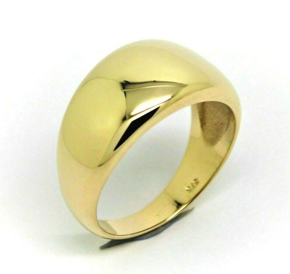 Genuine Solid 9ct White Or Rose Or Yellow Gold High 10mm Dome Ring Your Size