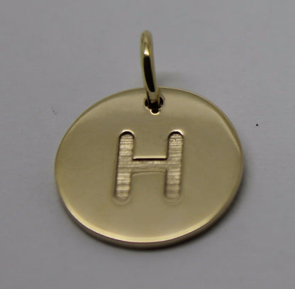 Kaedesigns, Genuine 375 9ct Yellow Or Rose Or White Gold 375 Initial Pendant - All letter available