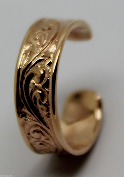 Genuine Solid 9ct Yellow or Rose or White Gold or Sterling Silver Weave Toe Ring  334
