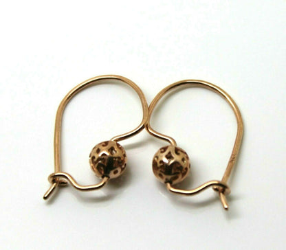 Genuine 9ct 9k 375 Yellow, Rose or White Gold 5.5mm Ball Filigree Earrings