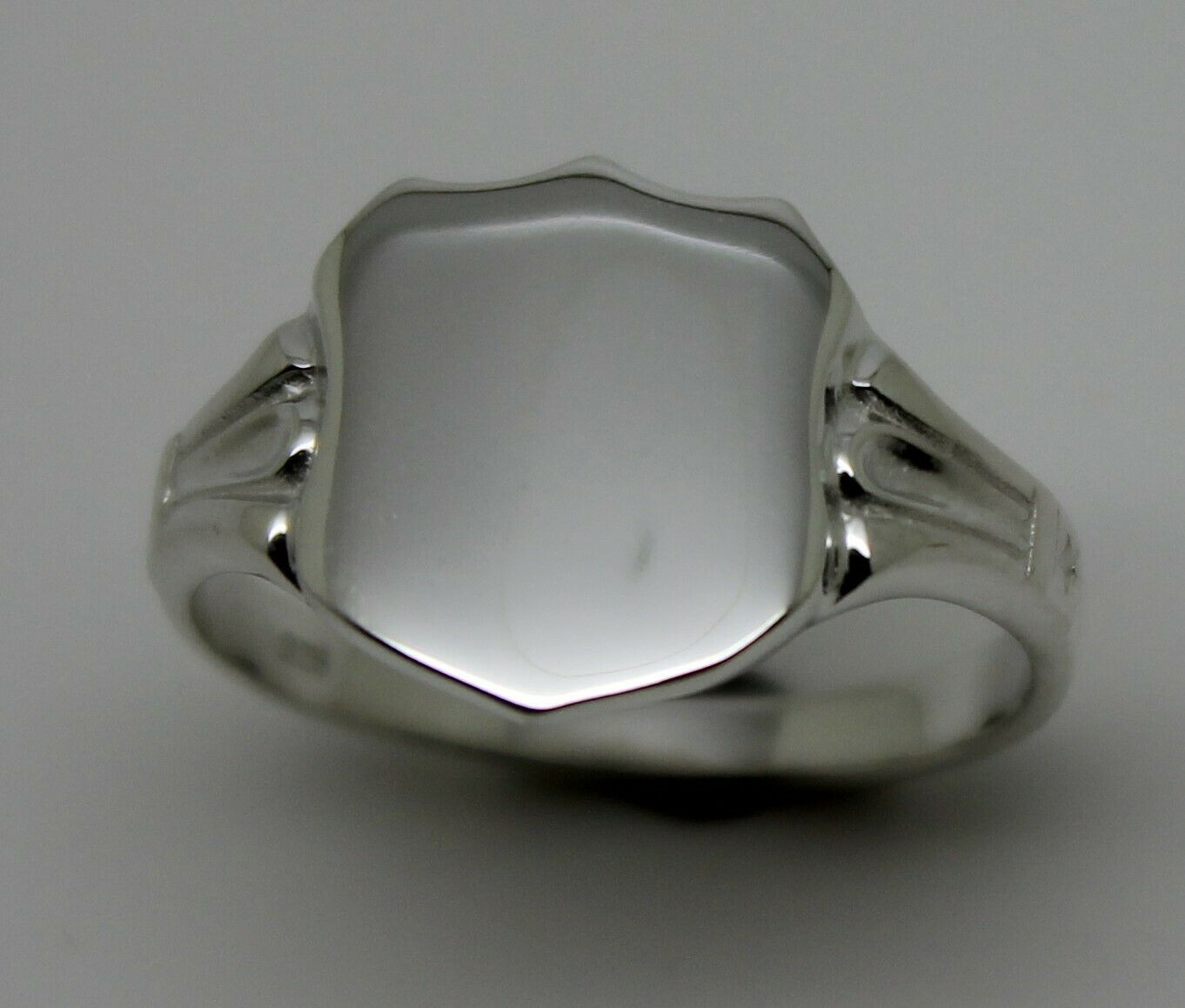 Kaedesigns New Sterling Silver 925 Shield Large Signet Ring In Your Ring Size