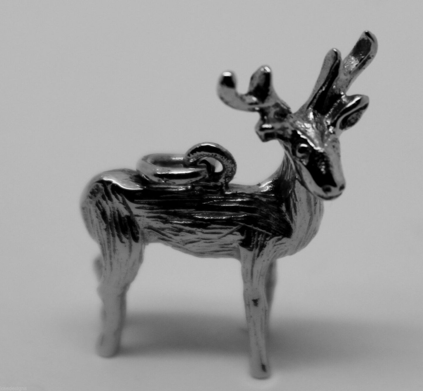 Kaedesigns, 3D 9ct Yellow Or Rose Or White Gold Deer Or Moose Charm Or Pendant