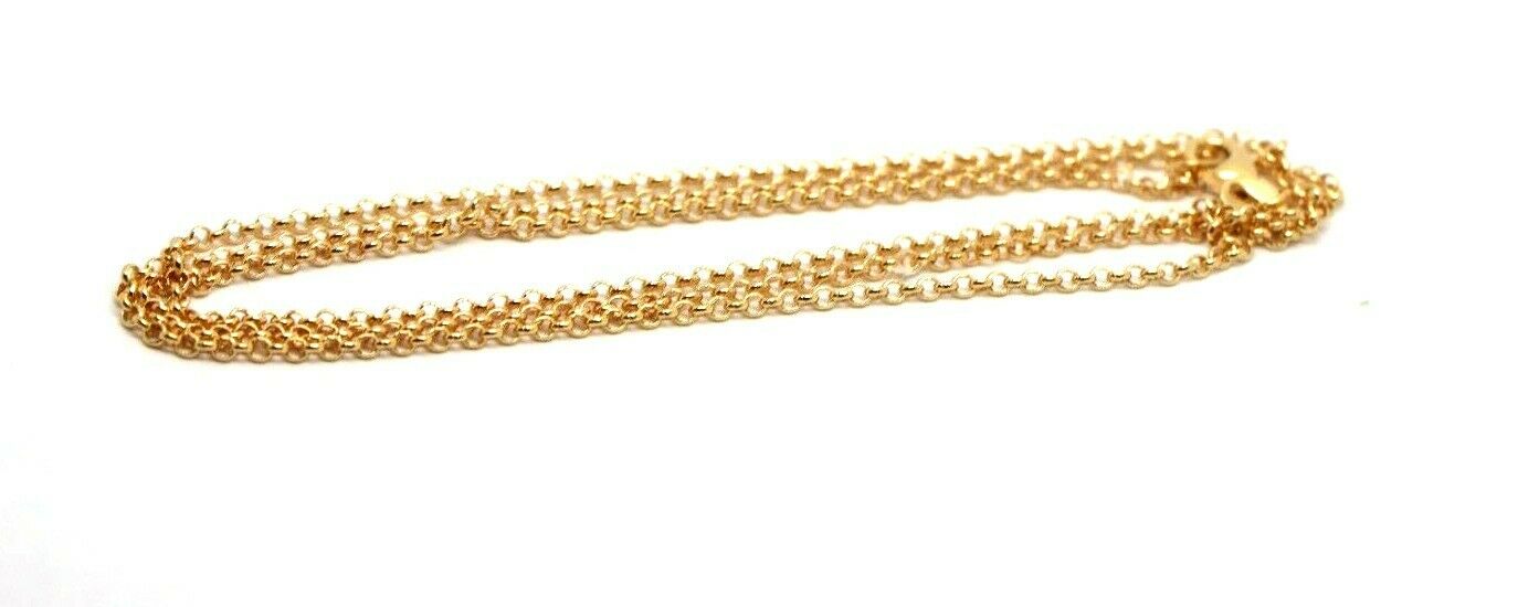 Genuine 9ct Rose or 9ct Yellow Gold Belcher Chain Necklace 60cm 4 grams
