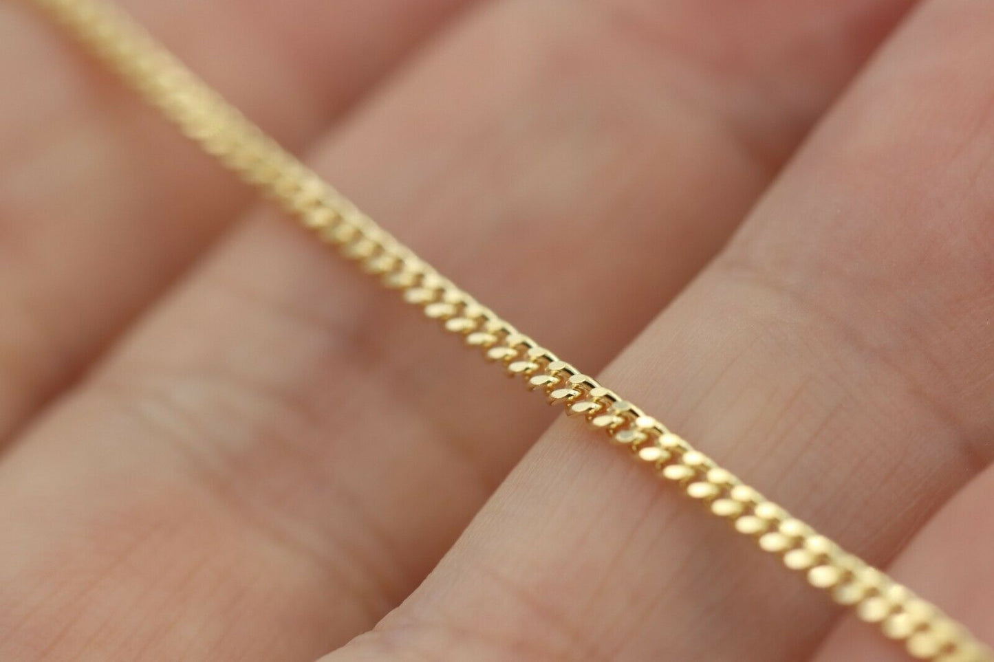 Genuine 9ct Yellow or Rose Gold Curb Kerb Necklace / Chain 4.4grams 50cm