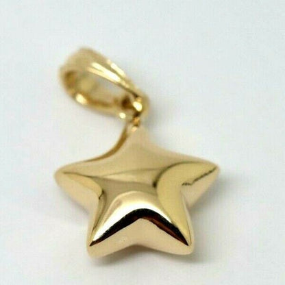 Genuine 9ct 9kt 375 Genuine Yellow, Rose or White Gold Bubble Star Pendant