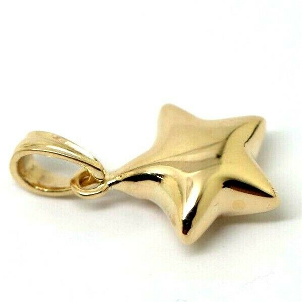Genuine 9ct 9kt 375 Genuine Yellow, Rose or White Gold Bubble Star Pendant