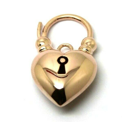 Kaedesigns 9ct 9k 375 Yellow Gold or White Gold or Rose Gold Heart Locket Padlock