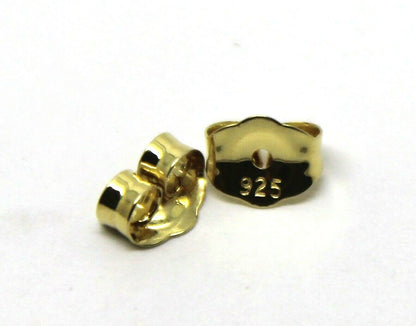 Kaedesigns SGP Yellow Gold Plated Sterling Silver 925 Earrings Butterfly Backs 4.8mm