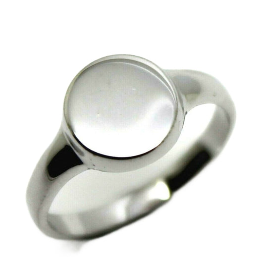 Kaedesigns New Genuine Solid New 9ct 9k 375 White Gold Round Signet Ring