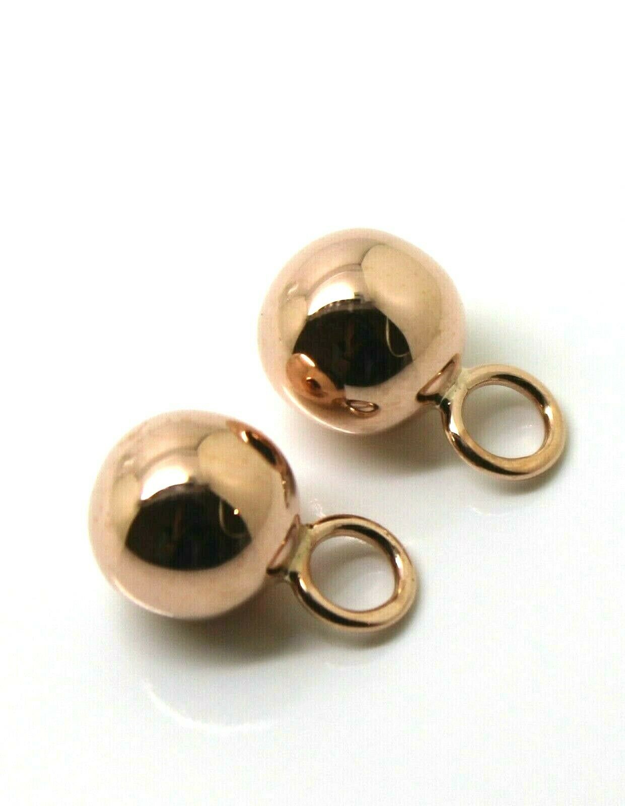 Kaedesigns Genuine 9ct 9k 375 Yellow, Rose or White Gold 10mm Ball Plain Balls For Charm Earrings