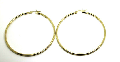 Genuine 9k 9ct Yellow Gold 42mm Wide Hollow Hoop Round Earrings